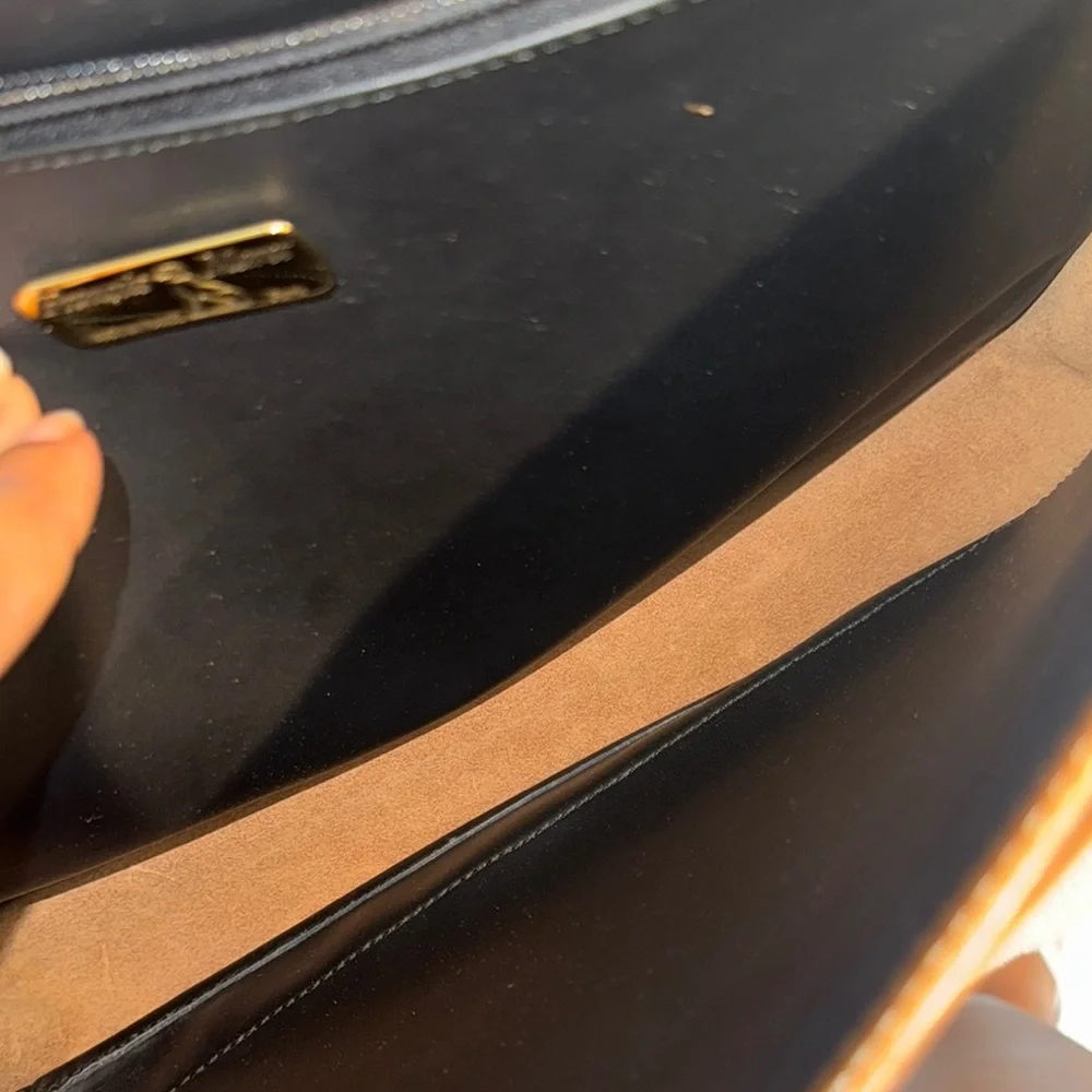 Authentic Francois Marot Paris and Tan Leather Messenger Bag